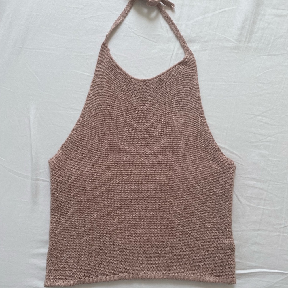 Brandy Melville Mauve Knit Halter Top